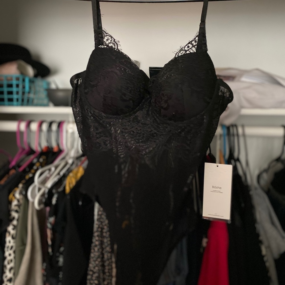 Black lace bodysuit